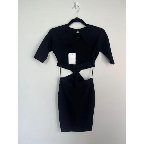 Endless Rose Cutout Bodycon Mini Dress Women Small Black Short Sleeve NWT - Picture 7 of 7